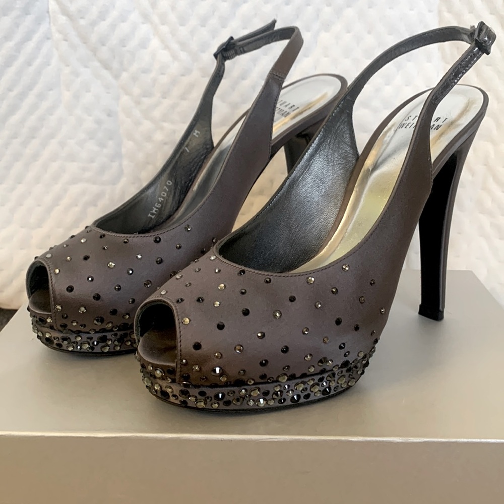 Stuart Weitzman  Pumps Studded with Austrian Crystals